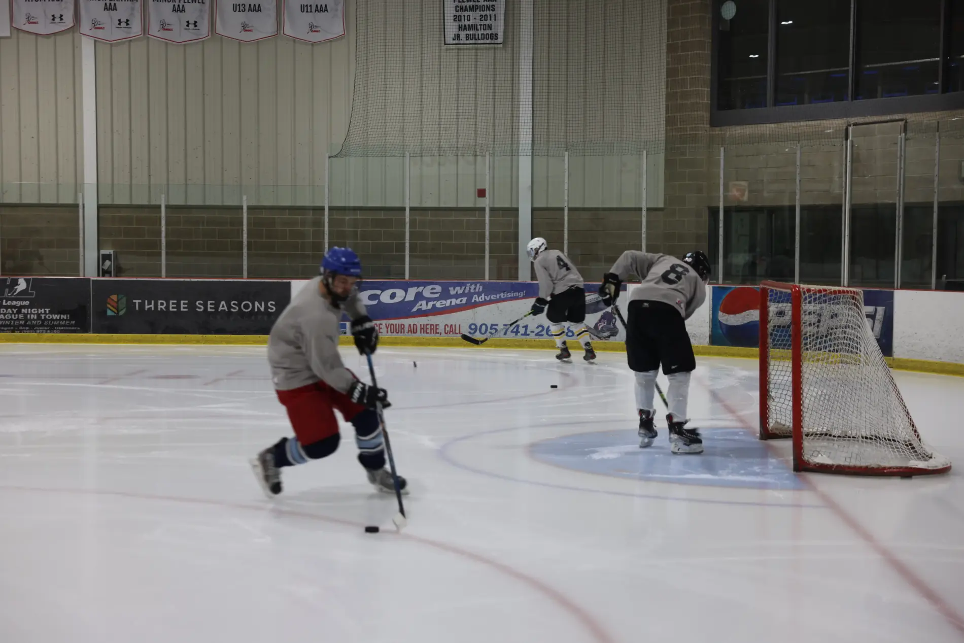 Player taking a shot on goal