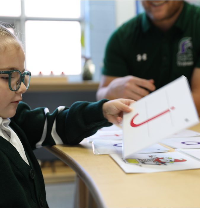 student sitting at desk