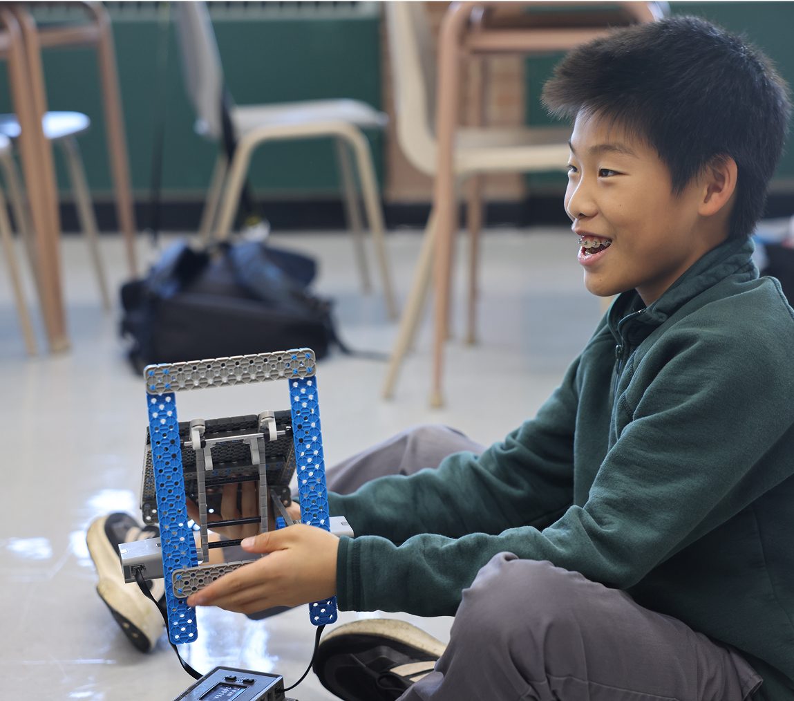 hsc student with robot