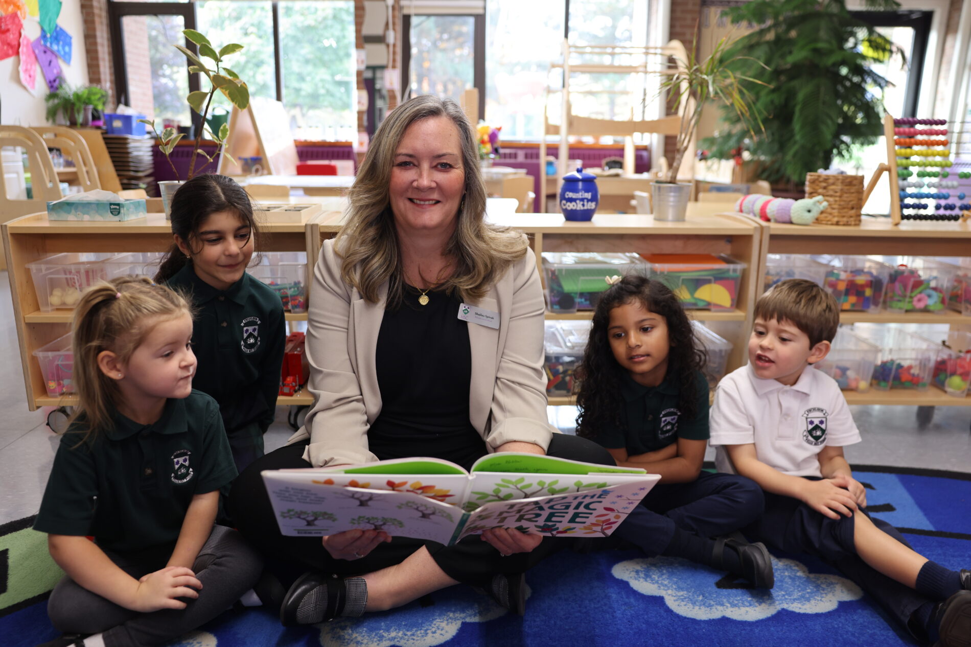Junior School principal reads to students