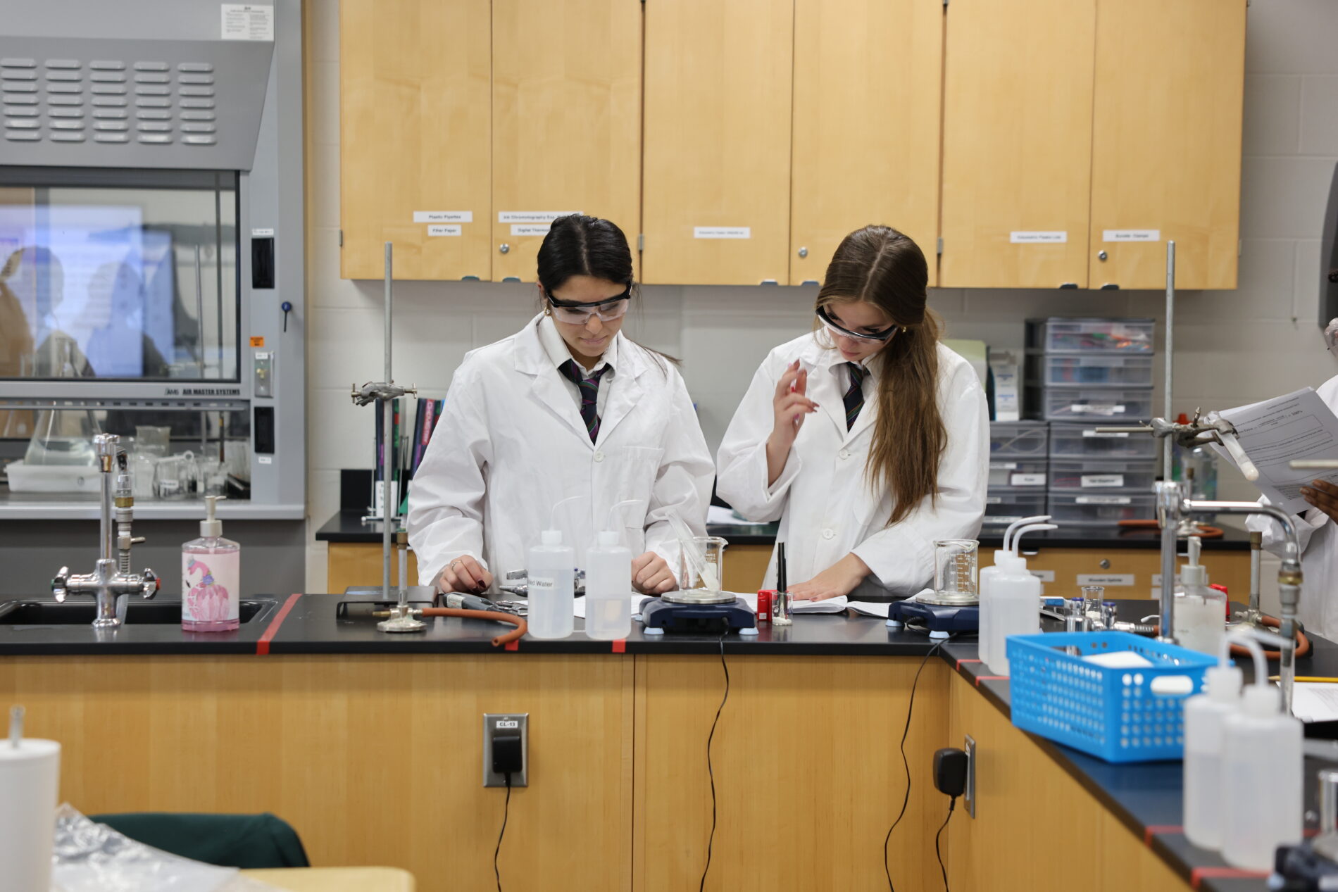 academic students in lab